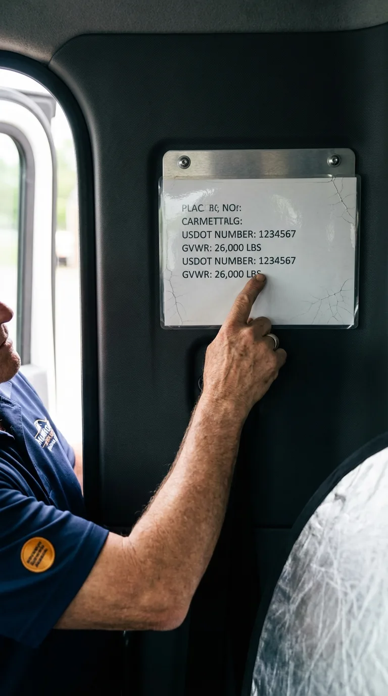 USDOT licensing placard verification in Monmouth Junction